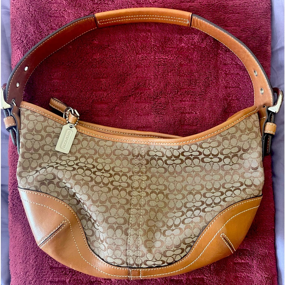 Coach shoulder small brown purse